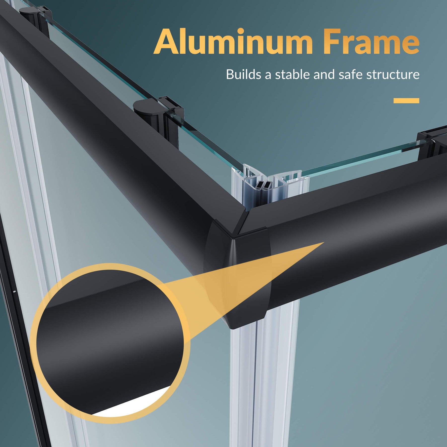 Aluminum Frame: Builds a stable and safe structure