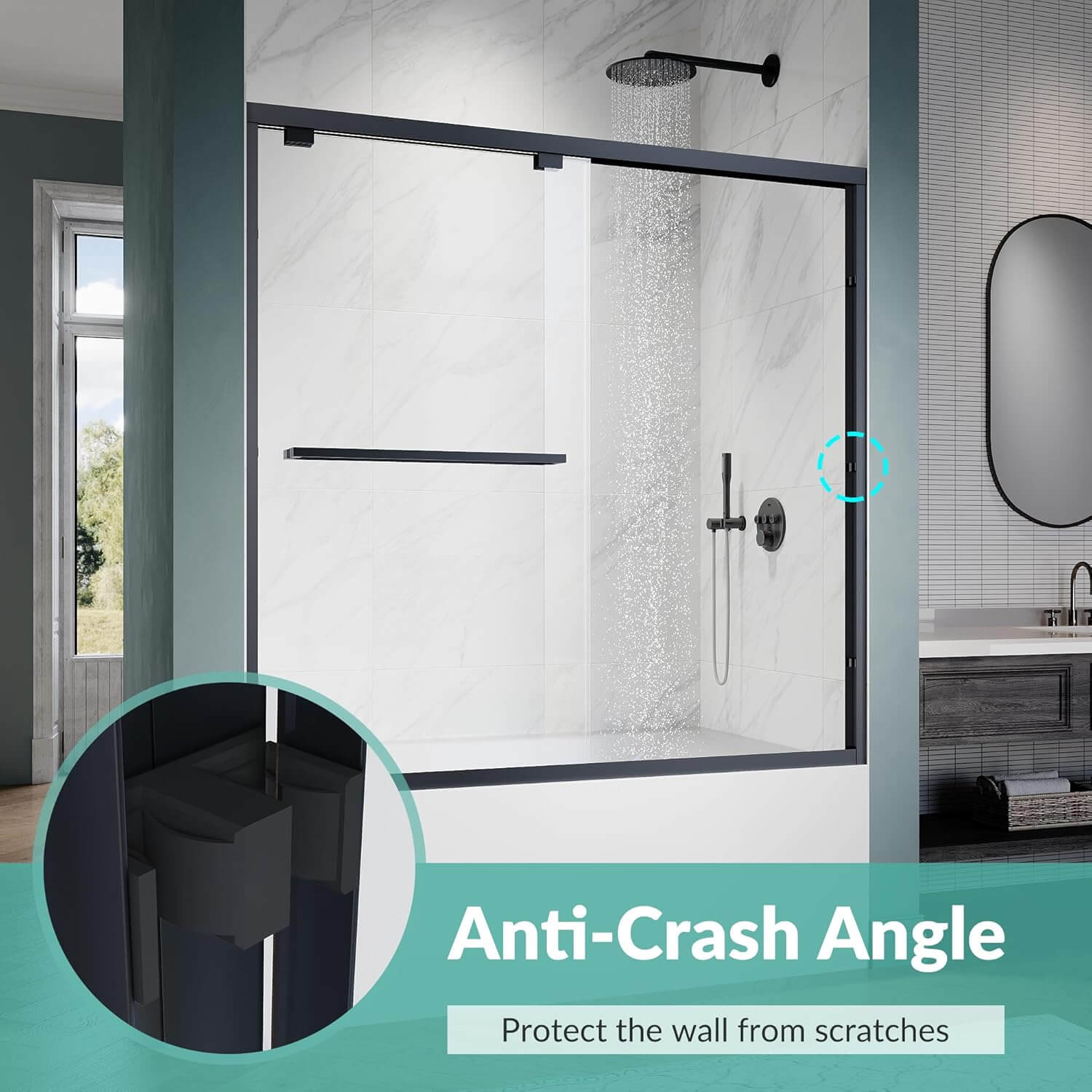 Anti-Crash Angle: Protect the wall from scratches