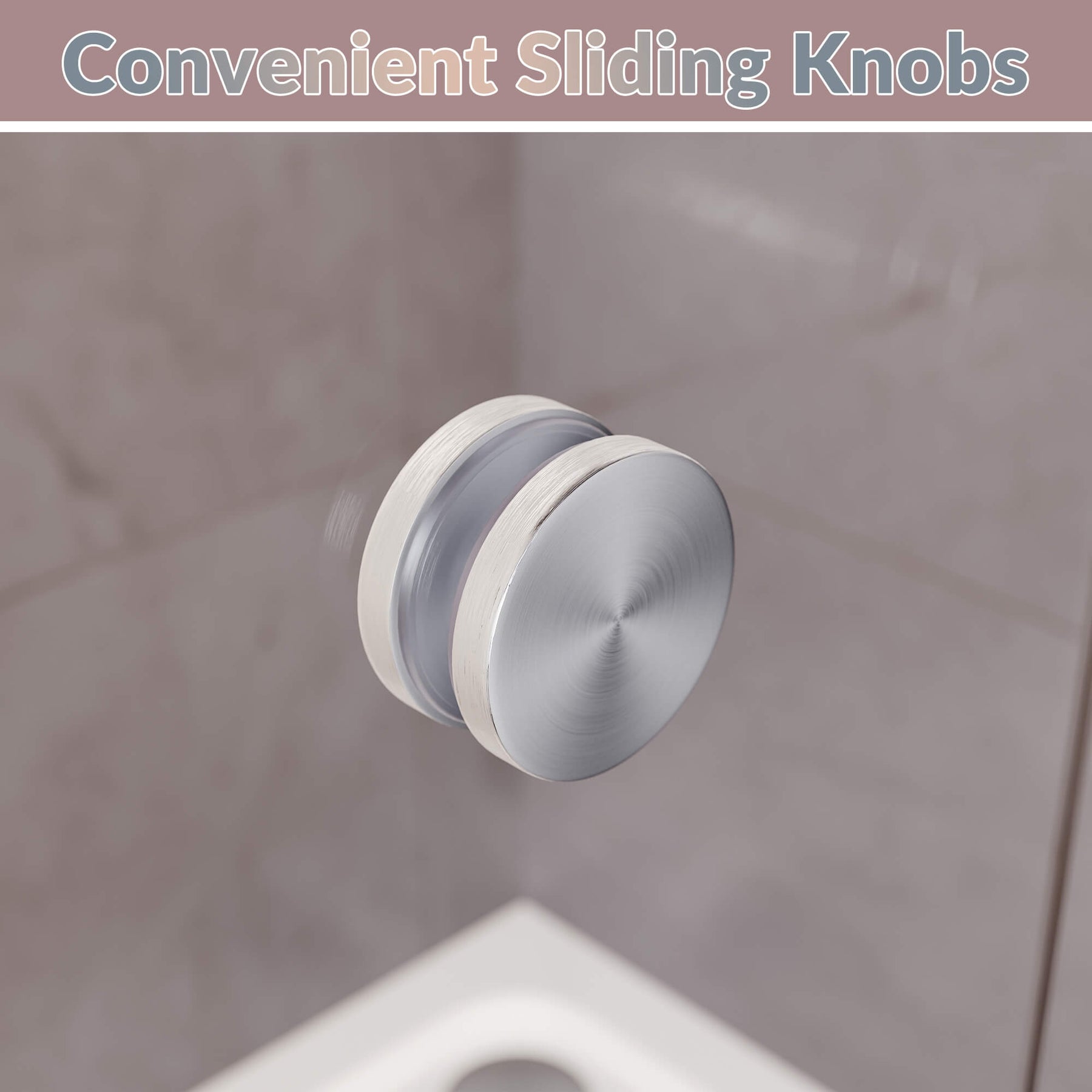 Convenient Sliding Knobs: Easy for you to open the door inside the shower room