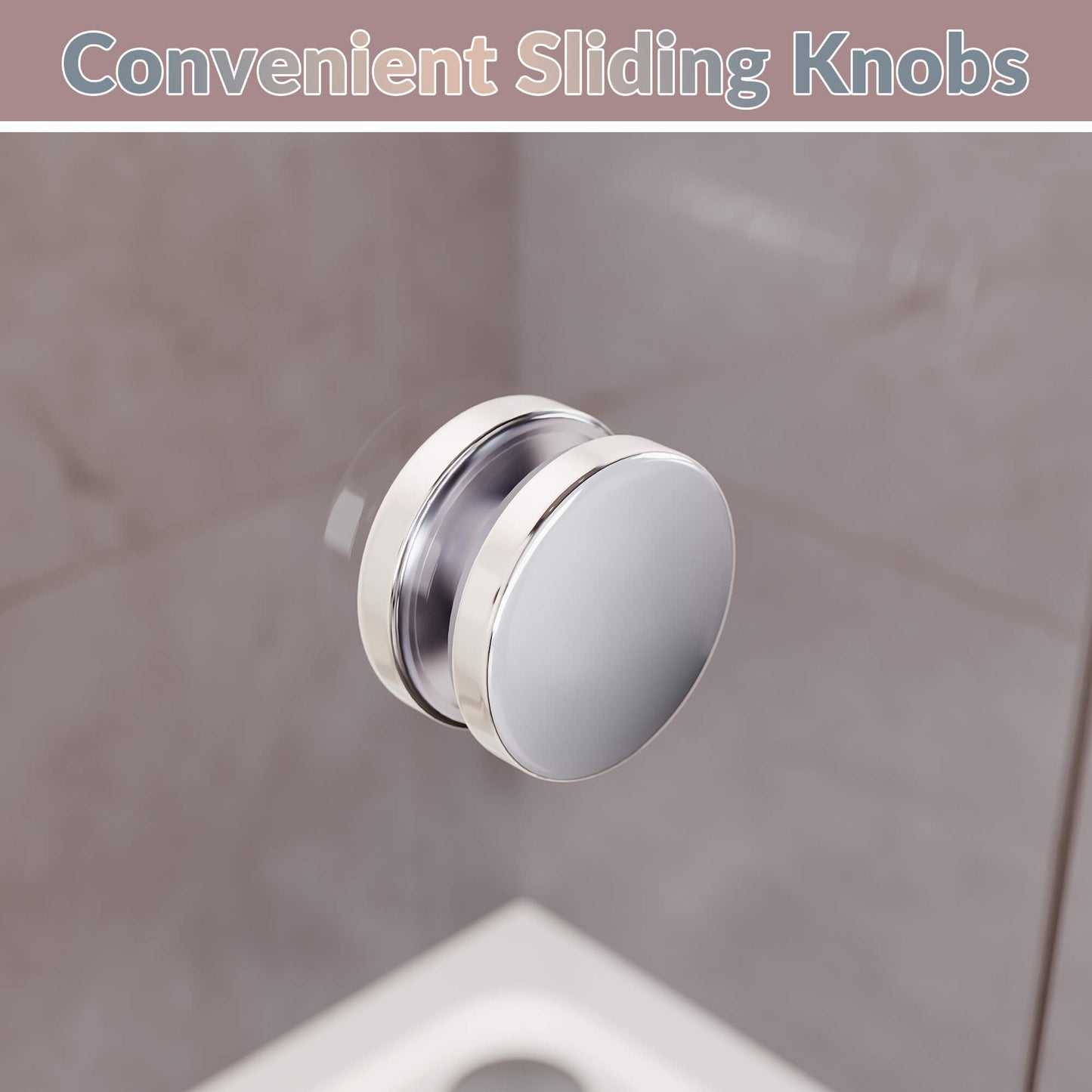 Convenient Sliding Knobs: Easy for you to open the door inside the shower room
