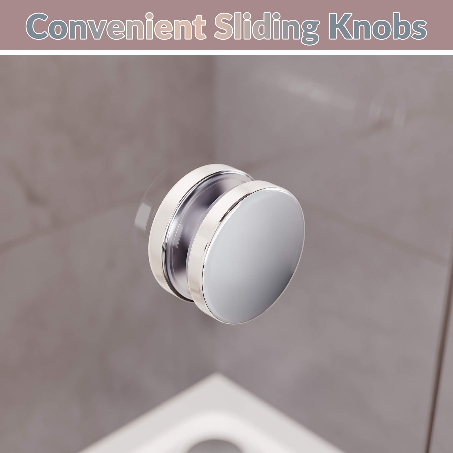 Convenient Sliding Knobs: Easy for you to open the door inside the shower room