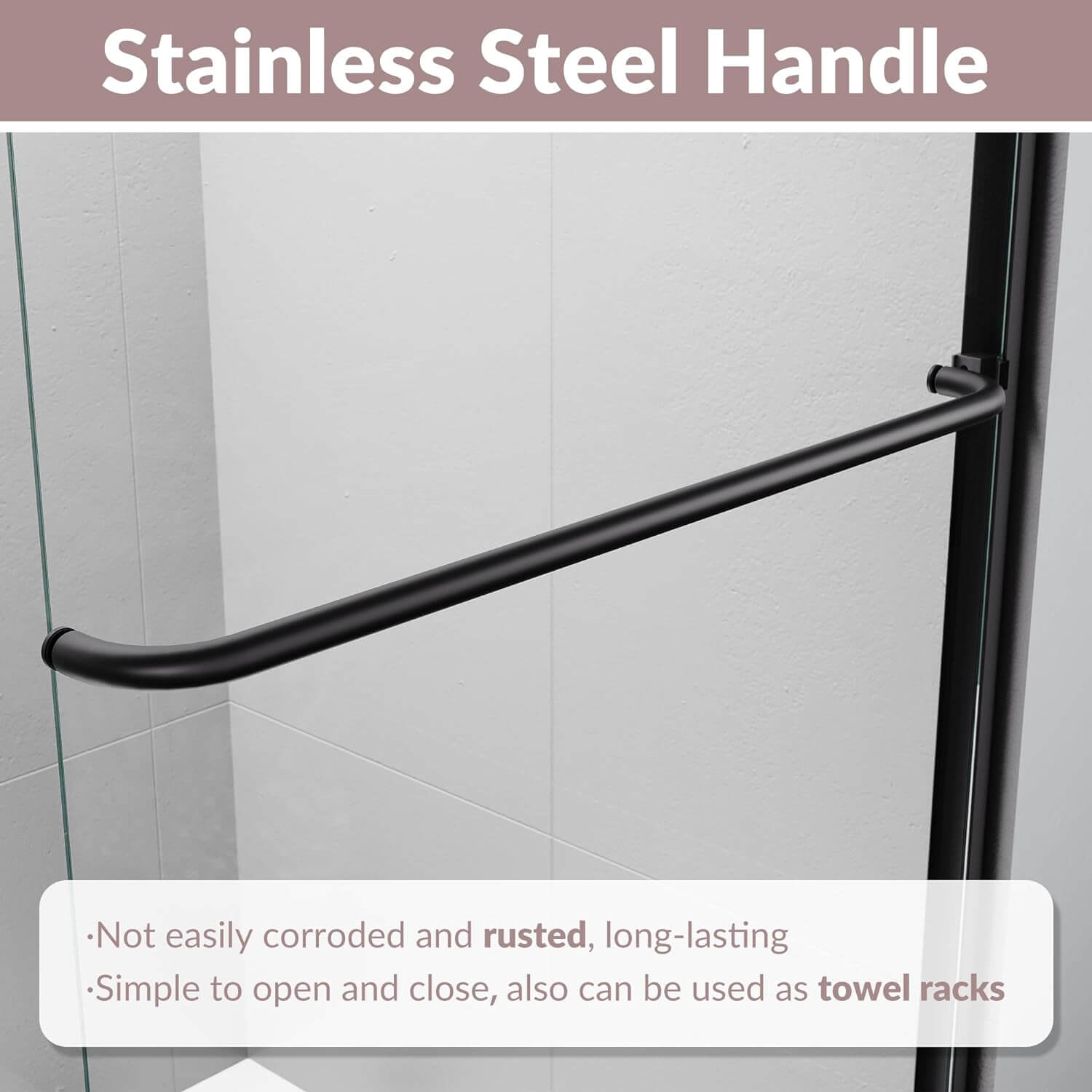 Stainless Steel Handle:Not easily corroded and rusted, long lastiong. Simple to open and close, also can be used as towel racks