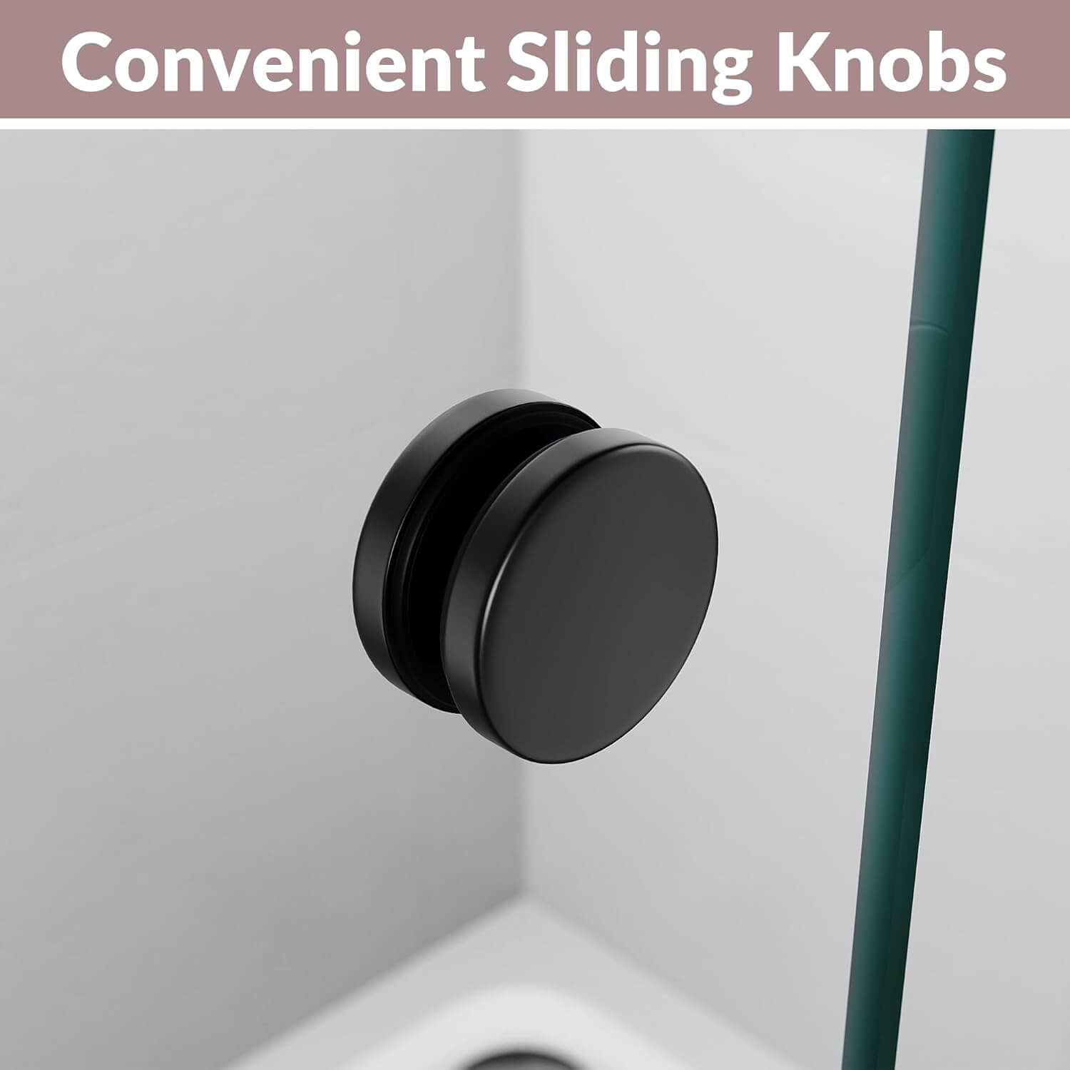 Convenient Sliding Knobs: Easy for you to open the door inside the shower room