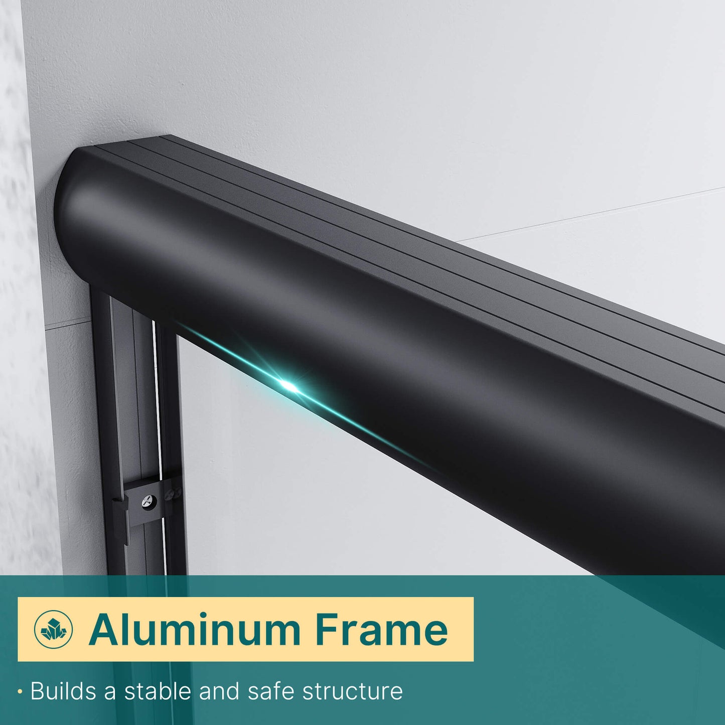 Aluminum Frame: Builds a stable and safe structure