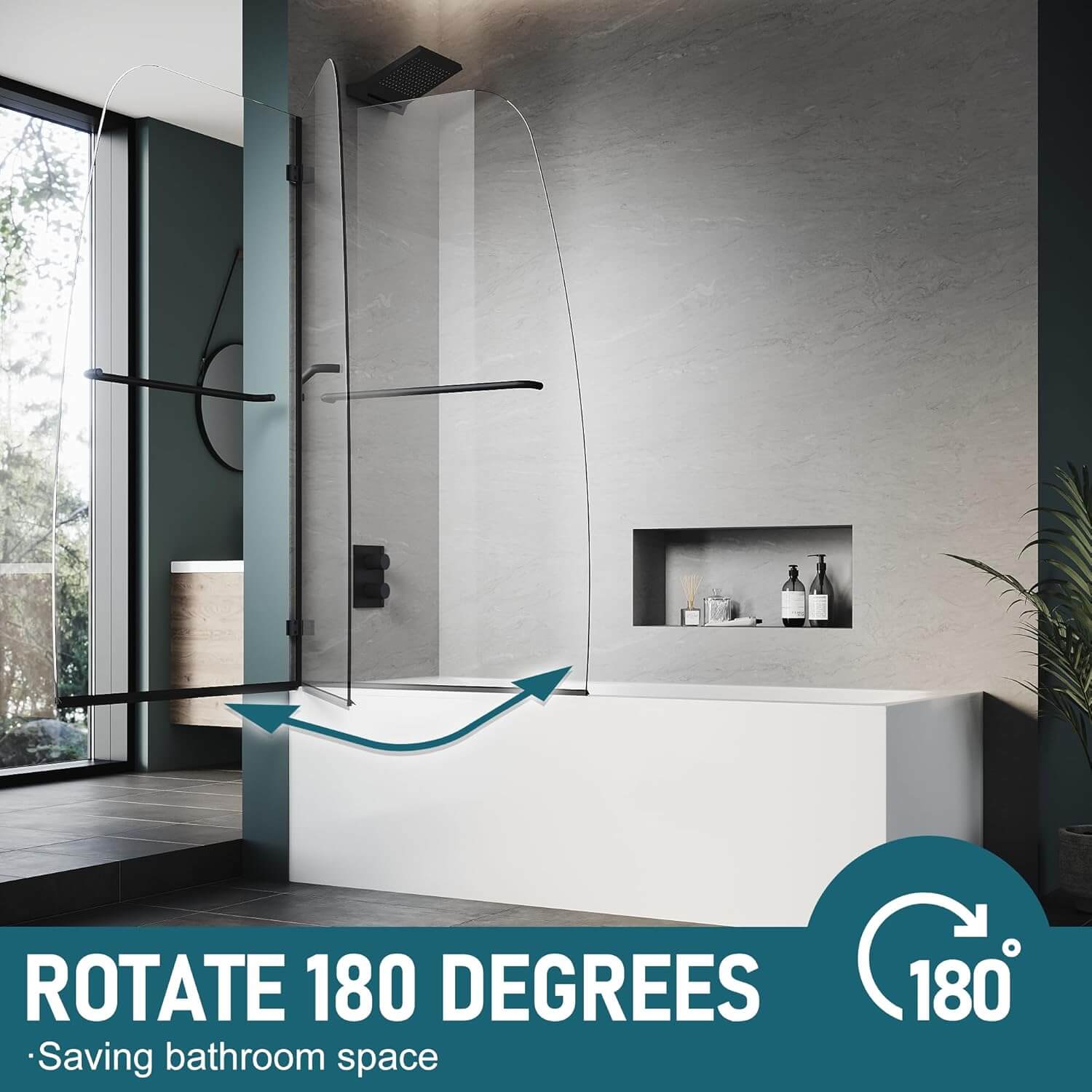 ROTATE 180 DEGREES: Saving bathroom space