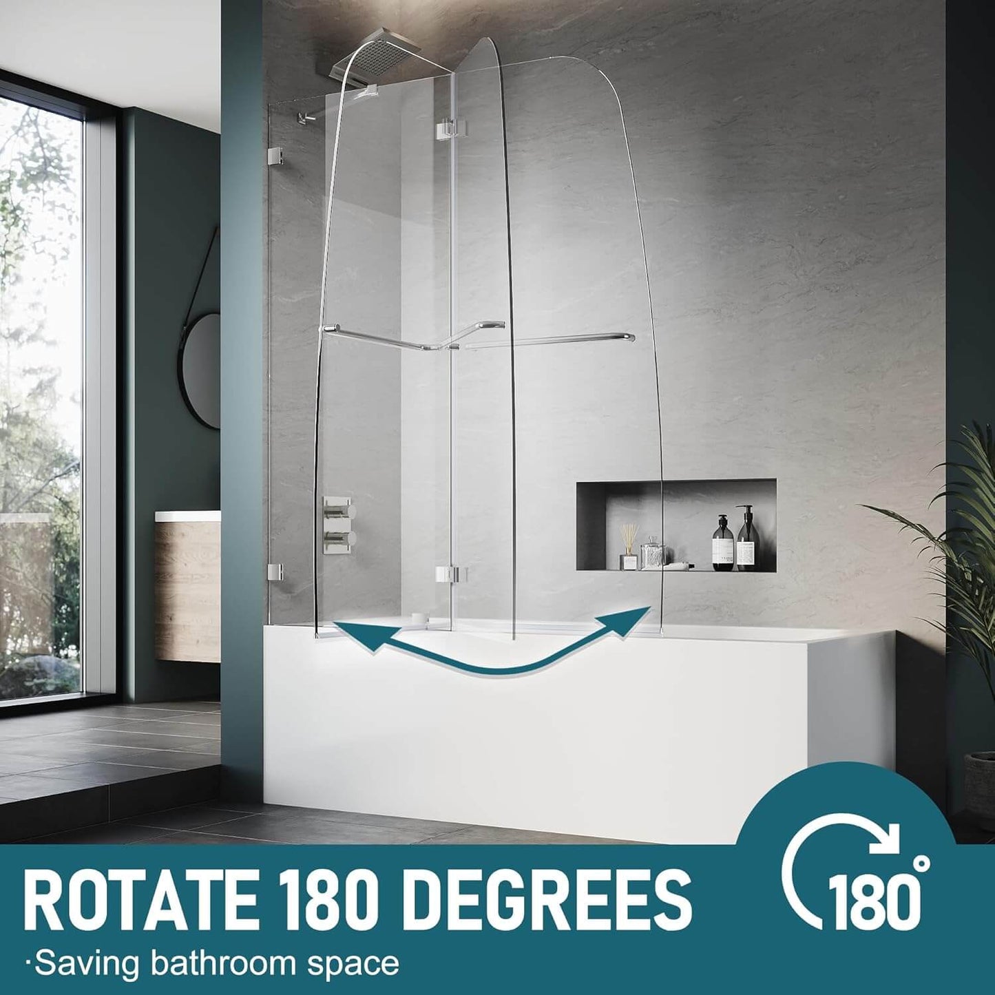 ROTATE 180 DEGREES: Saving bathroom space