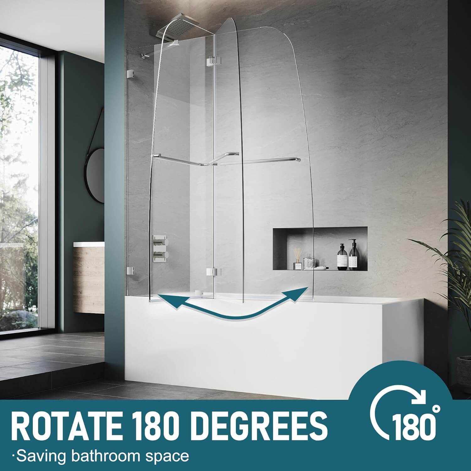 ROTATE 180 DEGREES: Saving bathroom space