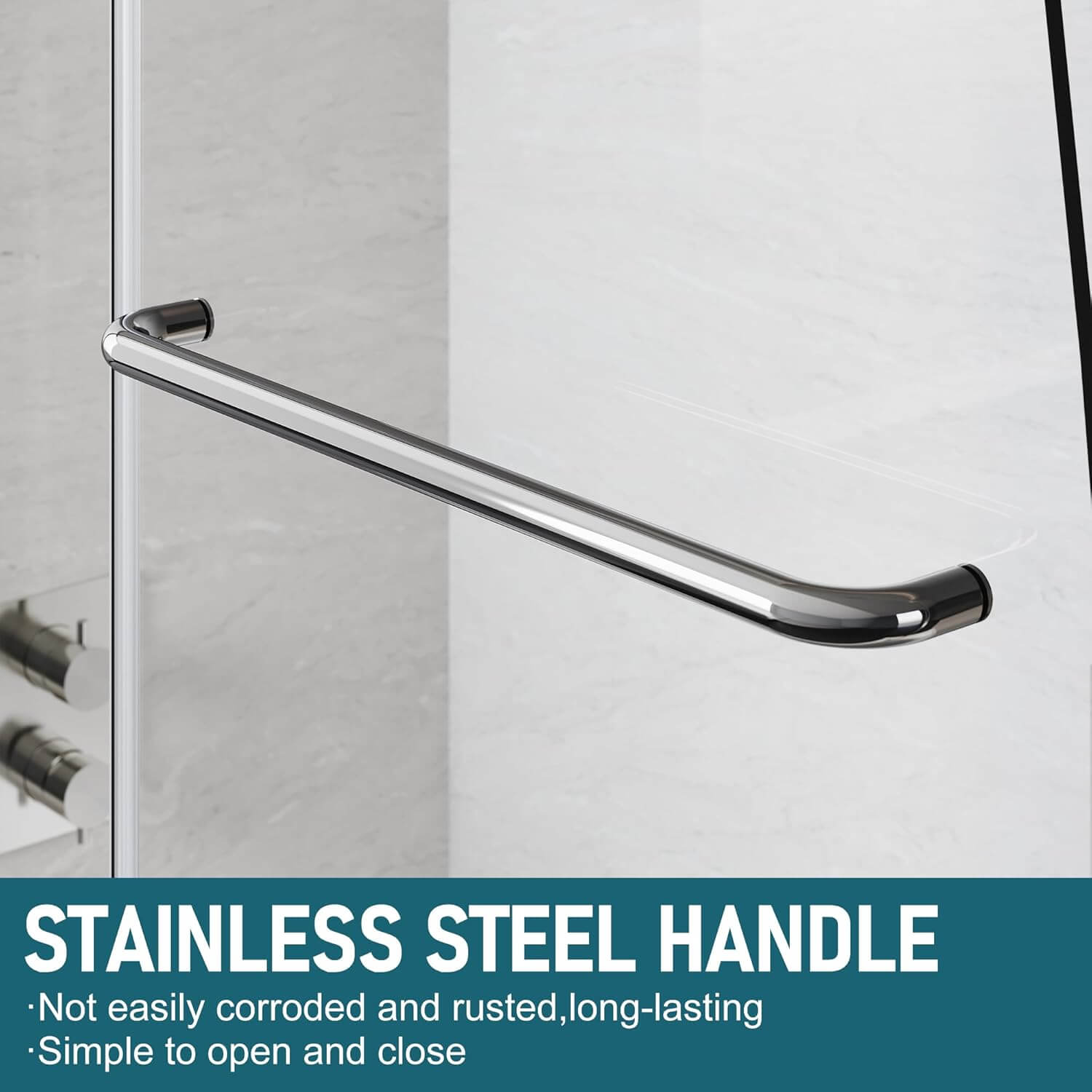STAINLESS STEEL HANDLE: Not easily corroded and rusted, long- lasting, Simple to open and close