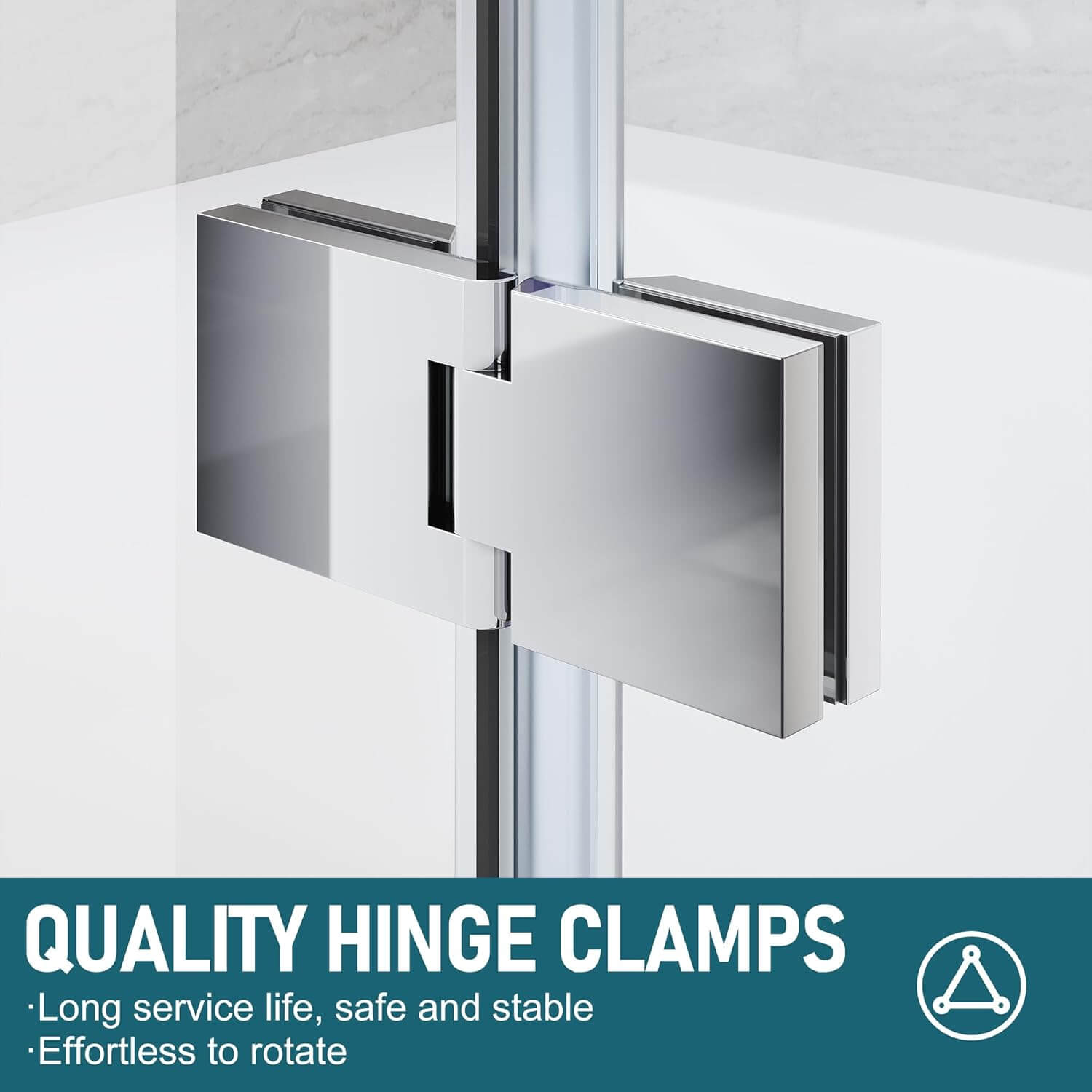 QUALITY HINGE CLAMPS: Long service life, safe and stable. Effortless to rotate