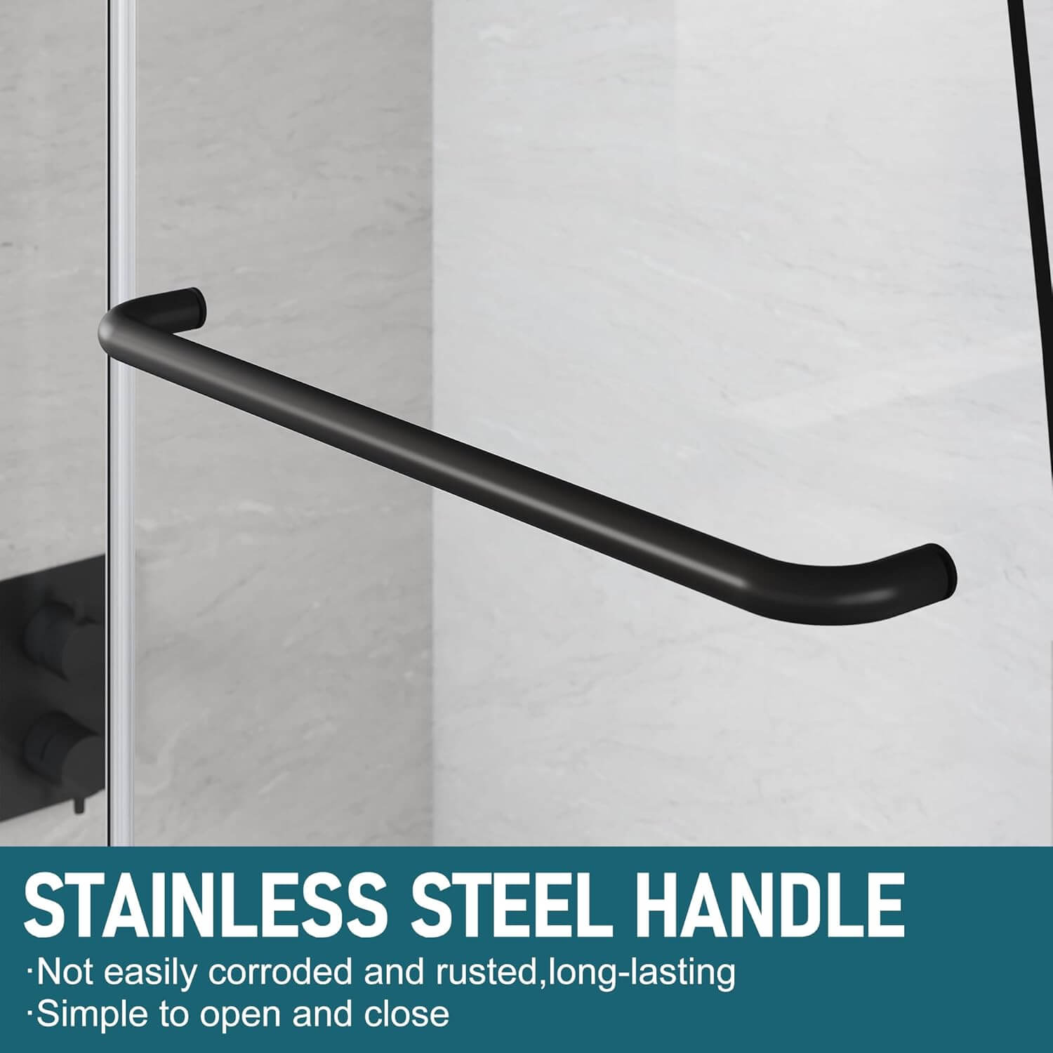 STAINLESS STEEL HANDLE: Not easily corroded and rusted, long- lasting, Simple to open and close