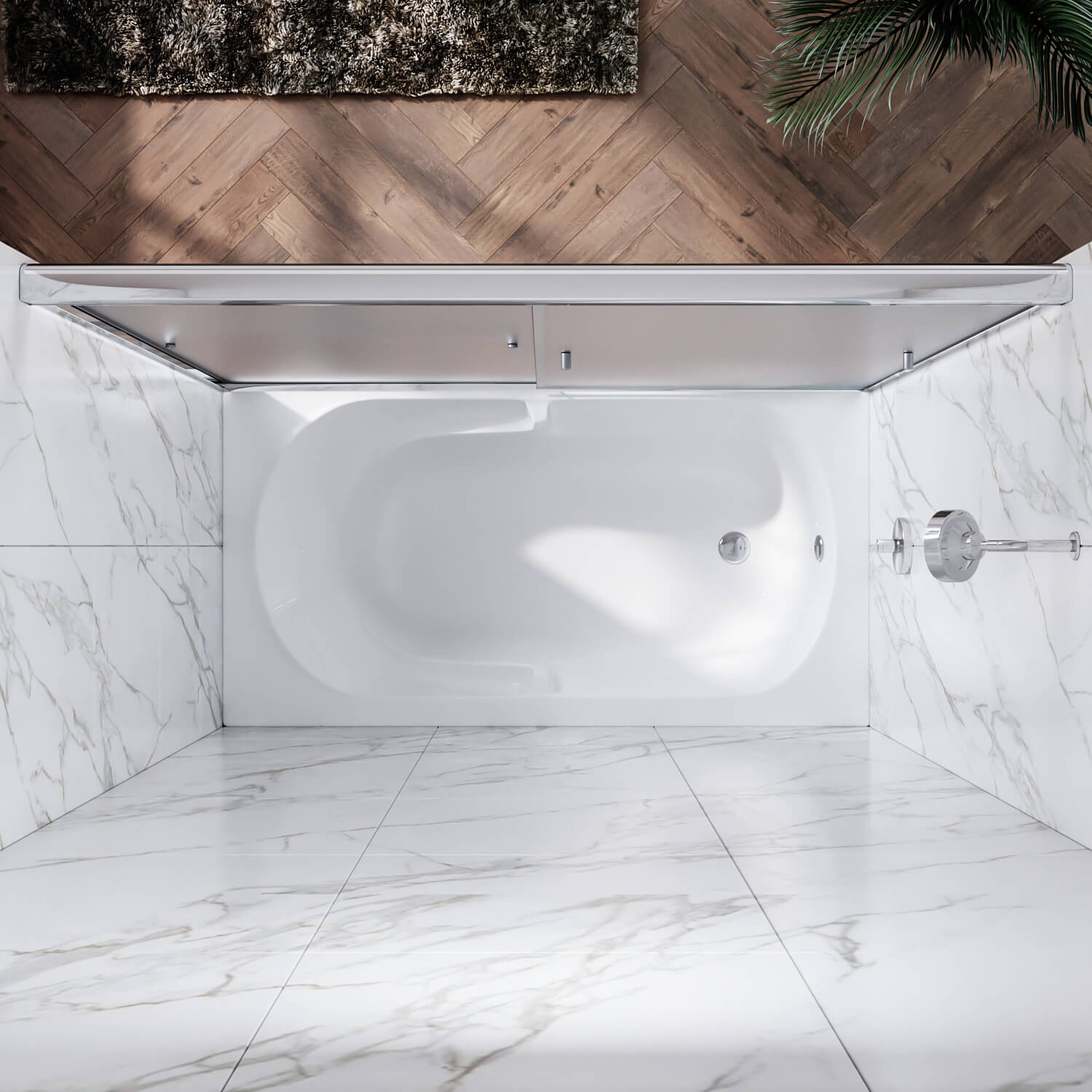 Separate Wet and Dry: Prevent water from escaping the shower door