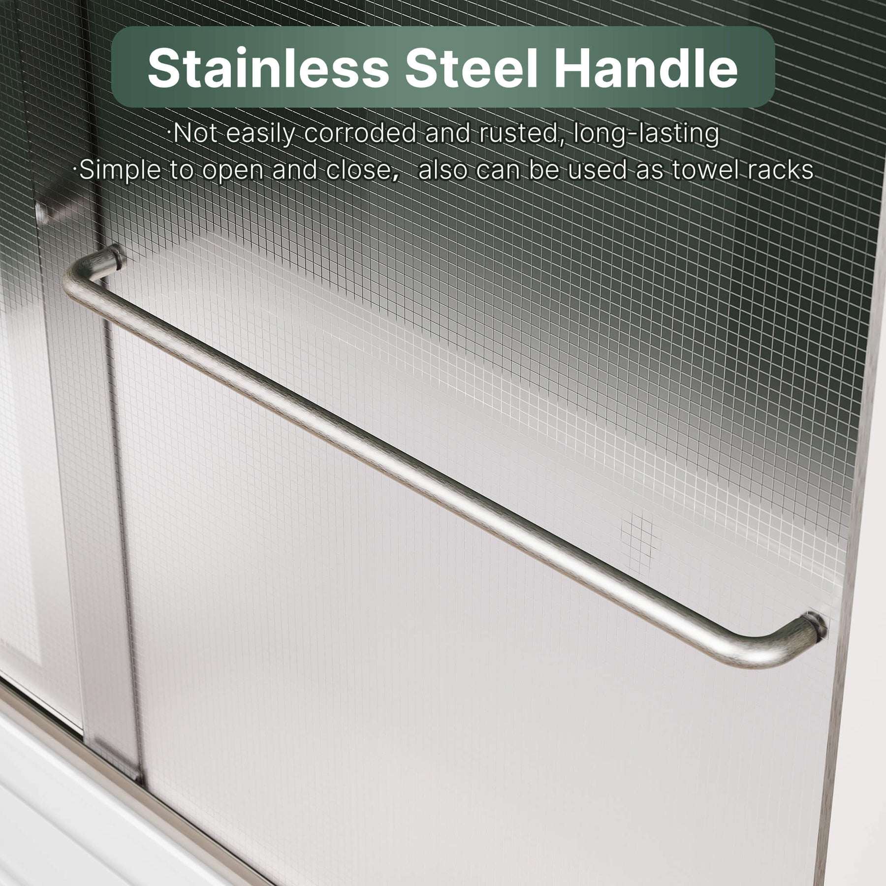 Stainless Steel Handle:Not easily corroded and rusted, long lastiong. Simple to open and close, also can be used as towel racks