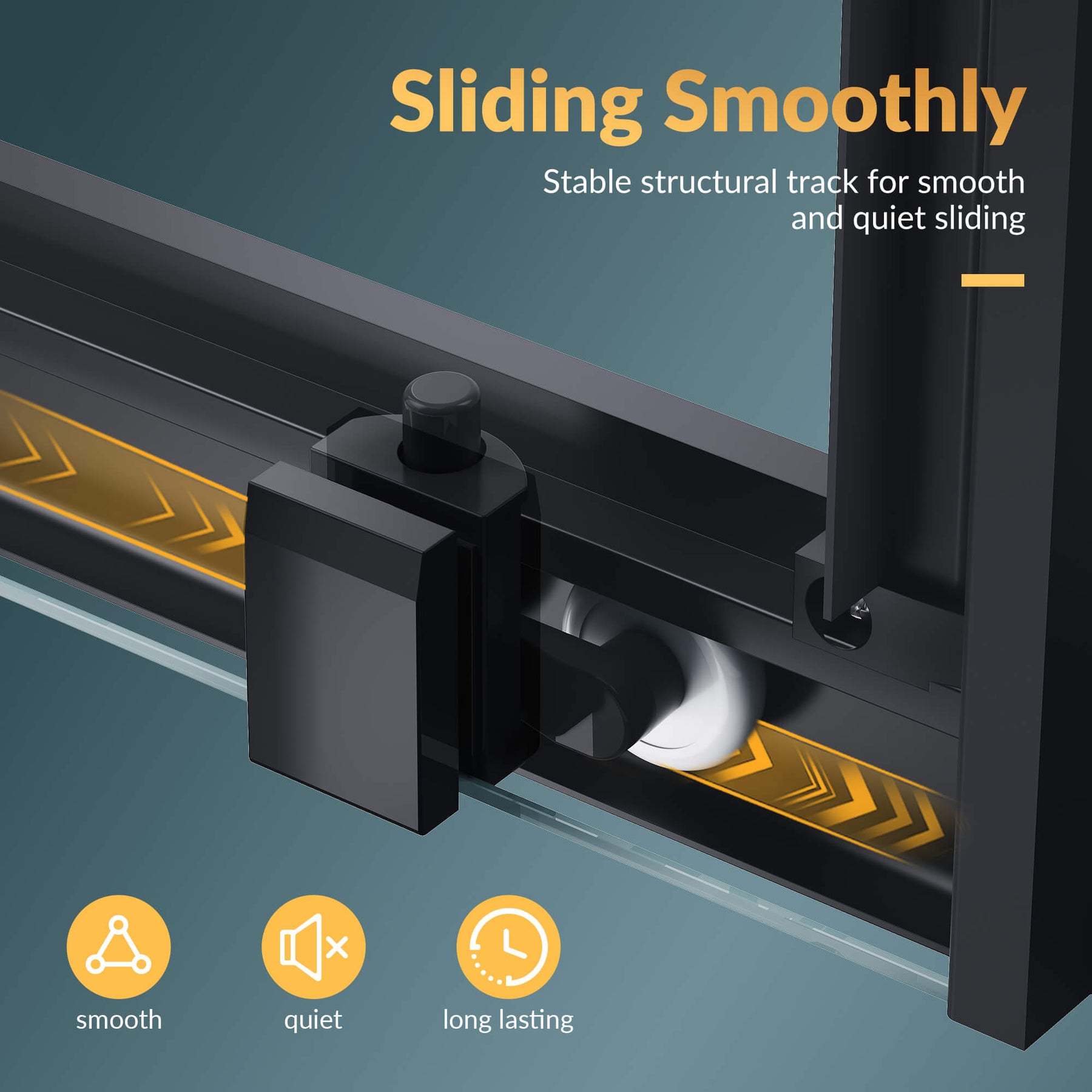 Sliding Smoothly: Stable structural track for smooth and quiet sliding