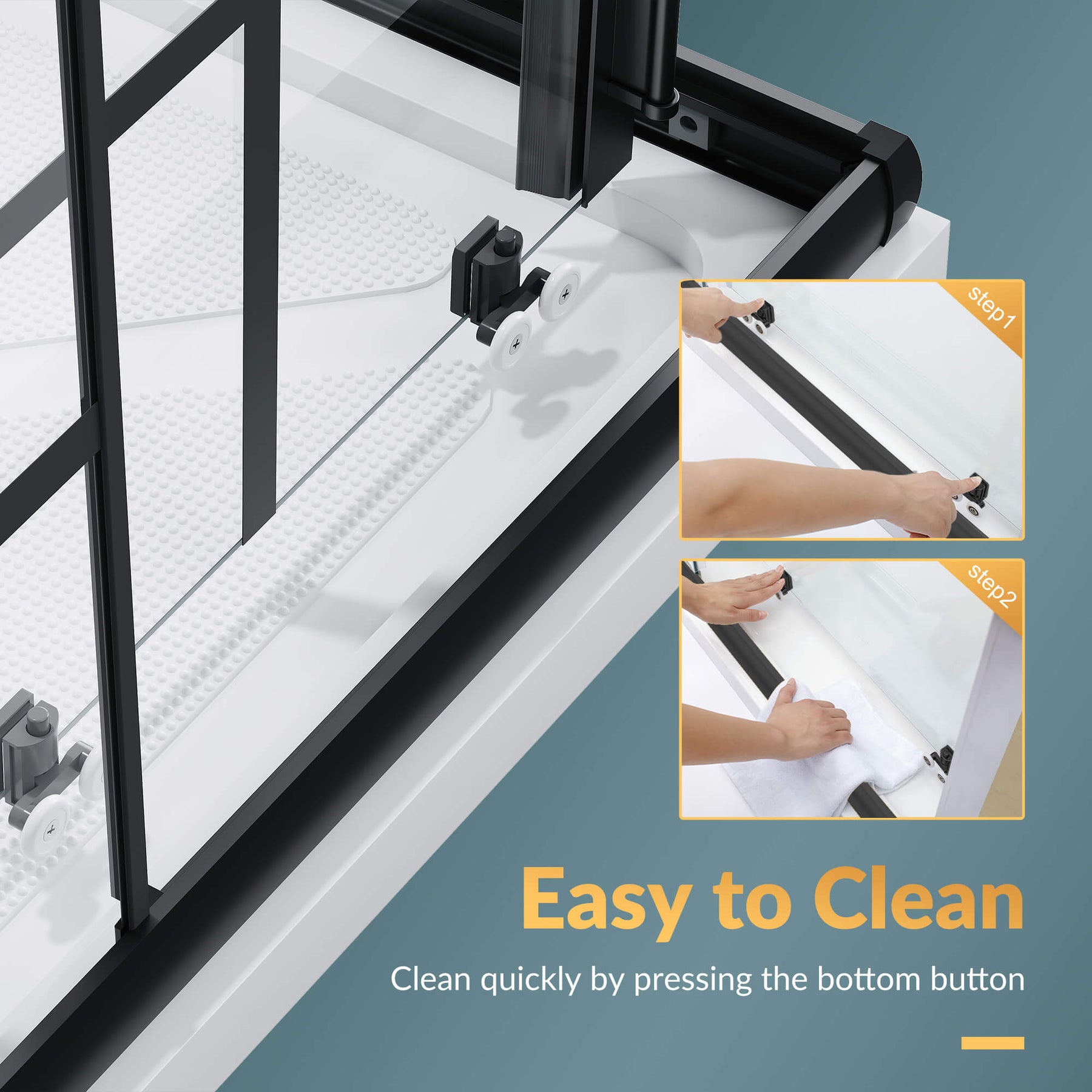 Easy to Clean: Clean quickly by pressing the bottom button