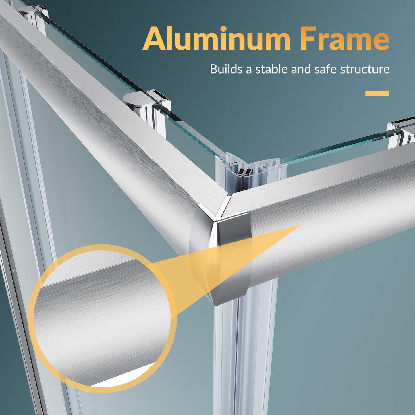 Aluminum Frame: Builds a stable and safe structure