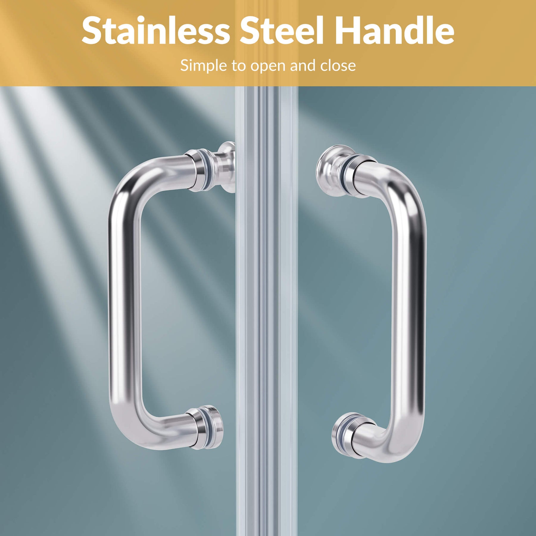 Stainless Steel Handle: Simple to open and close