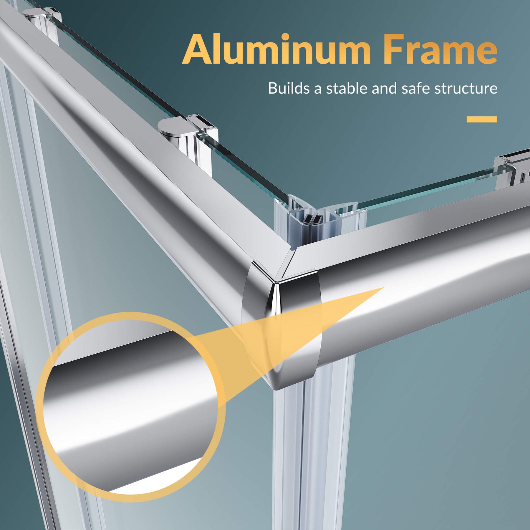 Aluminum Frame: Builds a stable and safe structure