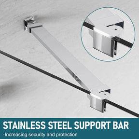 STAINLESS STEEL SUPPORT BAR: Increasing security and protection