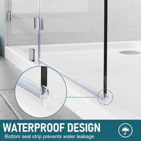 Waterproof: Full-length clear shower door seal strips keep your bathroom always neat and clean by preventing any leaking when you're taking a shower