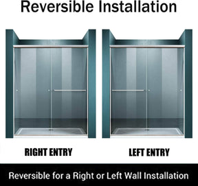 Easy to Install: The shower door can be installed left or right for durability. Comes with an illustrated long instruction and all fixings are included, easy to install. Professional installation is recommended. The glass and frame arrive separately