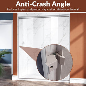 Anti-Crash Angle: Reduces impact and protects against scratches on the wall