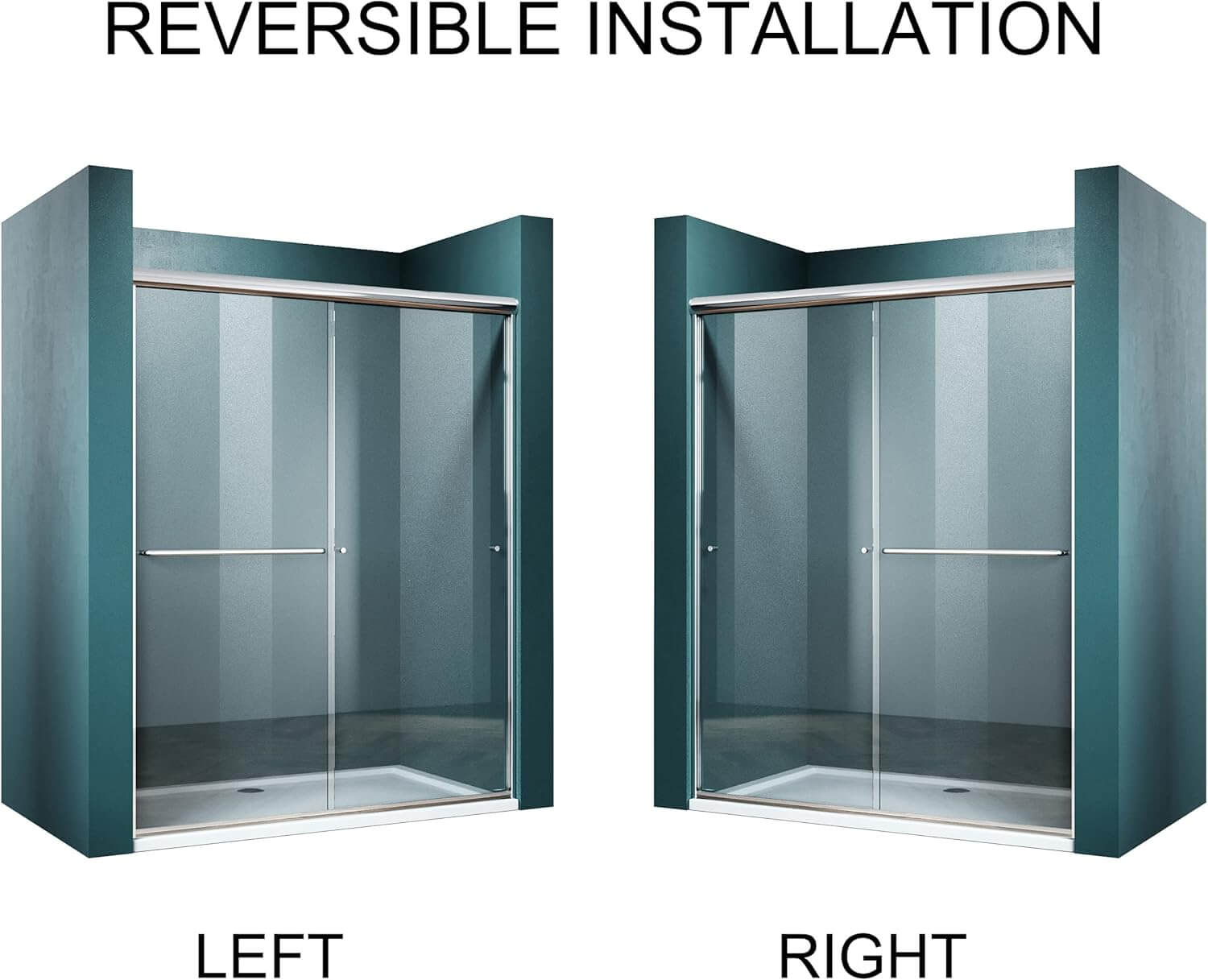 Easy to Install: The shower door can be installed left or right for durability. Comes with an illustrated long instruction and all fixings are included, easy to install. Professional installation is recommended. The glass and frame arrive separately