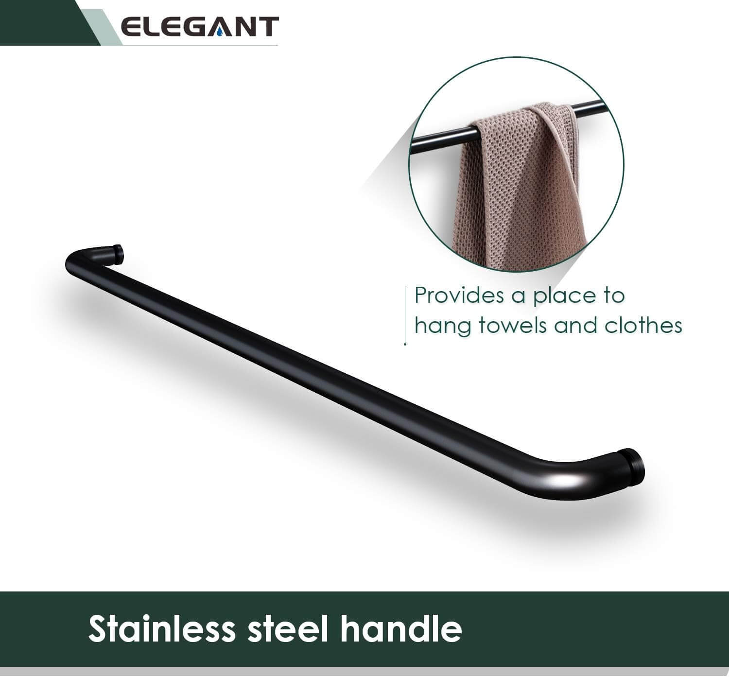 Humanized Handle Design: Double sliding frameless tub door humanized handle with 1 long door handle outside and with-2 inner knobs, let you slide better. The stainless steel material makes it more durable, and also not easy to rust