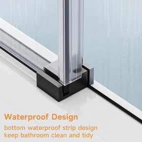 Waterproof Design: bottom waterproof strip design keep bathroom clean and tidy