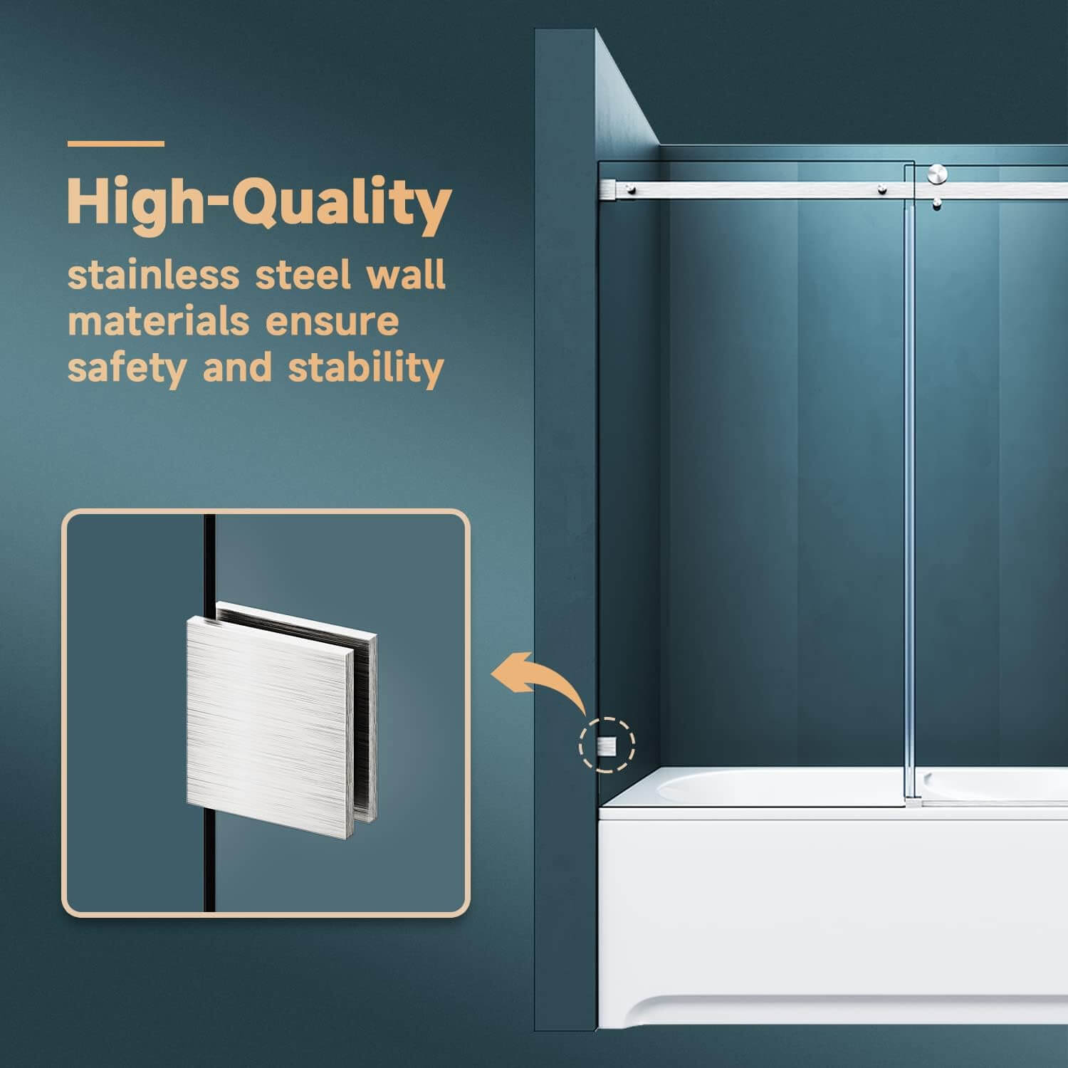 High-Quality: stainless steel wall materials ensure safety and stability