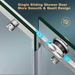 Single Sliding Shower Door More Smooth & Queit Design