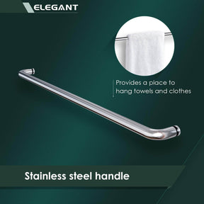 Humanized Handle Design: Humanized handle with 1 long door handle outside and with-2 inner knobs, lets you slide better. The stainless steel material makes it more durable, and also not easy to rust.