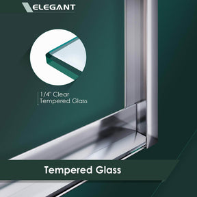 Safety and Clear: 1/4" (6mm) tempered glass is certified by ANSI, not easy to break, making your bathroom safer and more worry-free.