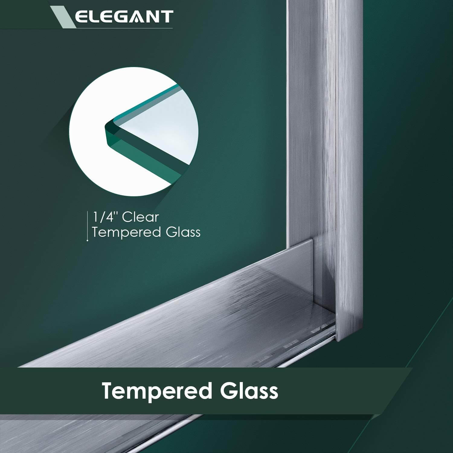 Safety and Clear: 1/4" (6mm) tempered glass is certified by ANSI, not easy to break, making your bathroom safer and more worry-free.