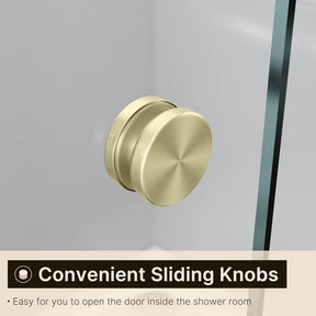 Convenient Sliding Knobs: Easy for you to open the door inside the shower room