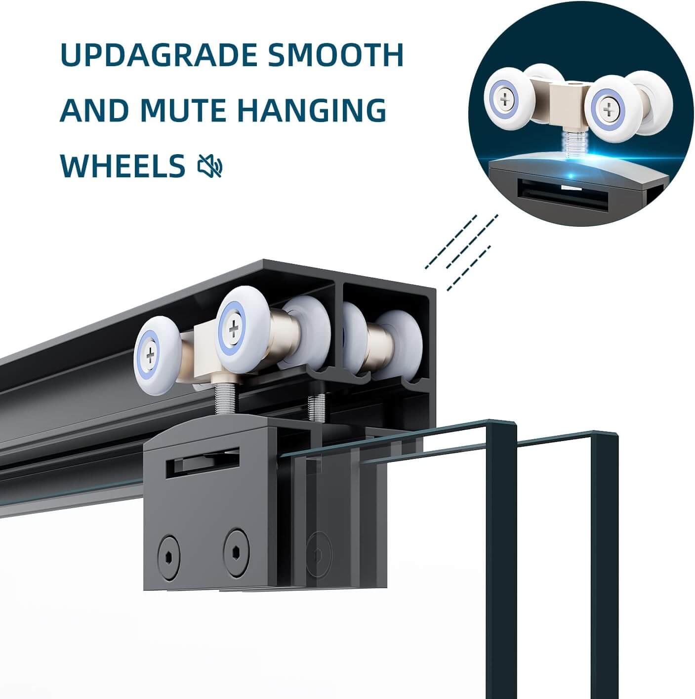 Updagrade smooth and mute hanging wheels