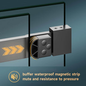 Buffer waterproof magnetic strip mute and resistance to pressure