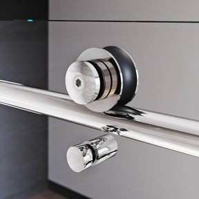 Large Rollers Design: Silent sliding. Using the special roller and guide design, no noise opening and closing the door.