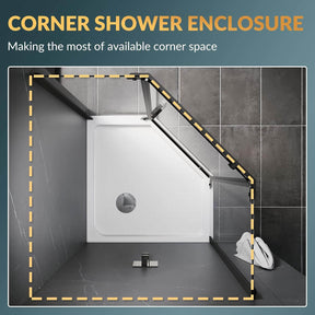 Saving Space: The Neo-Angle shower enclosure does not have space constraints and can make full use of every corner, providing wet and dry separation even in small bathrooms.