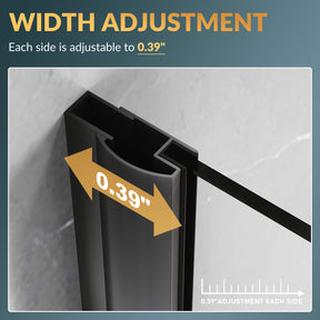 WIDTH ADJUSTMENT: Each side is adjustable to 0.39"