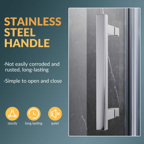 STAINLESS STEEL HANDLE: Not easily corroded and rusted, long-lasting. Simple to open and close.