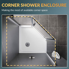 Saving Space: The Neo-Angle shower enclosure does not have space constraints and can make full use of every corner, providing wet and dry separation even in small bathrooms.