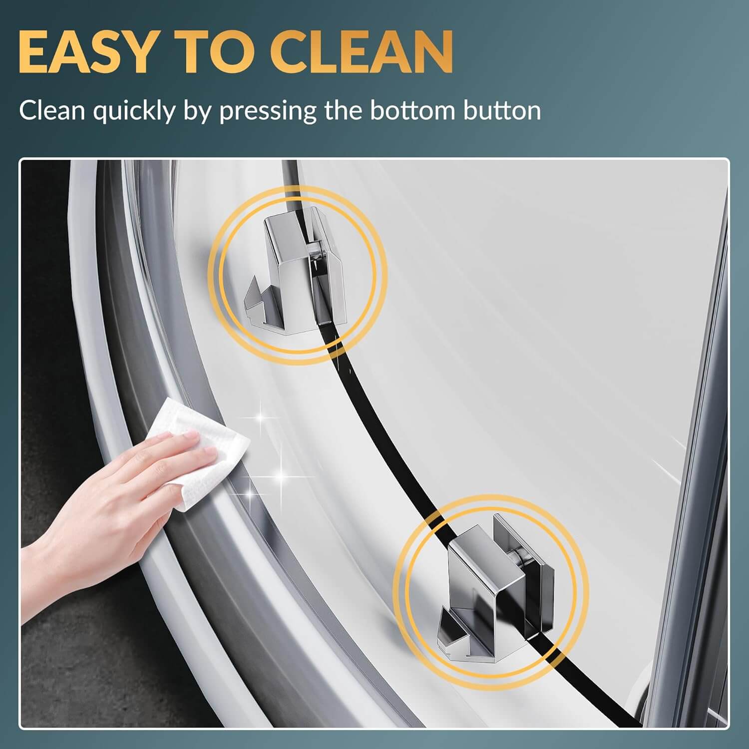 EASY TO CLEAN: Clean quickly by pressing the bottom button