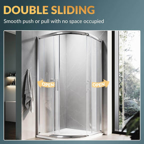 DOUBLE SLIDING: Smooth push or pull with no space occupied