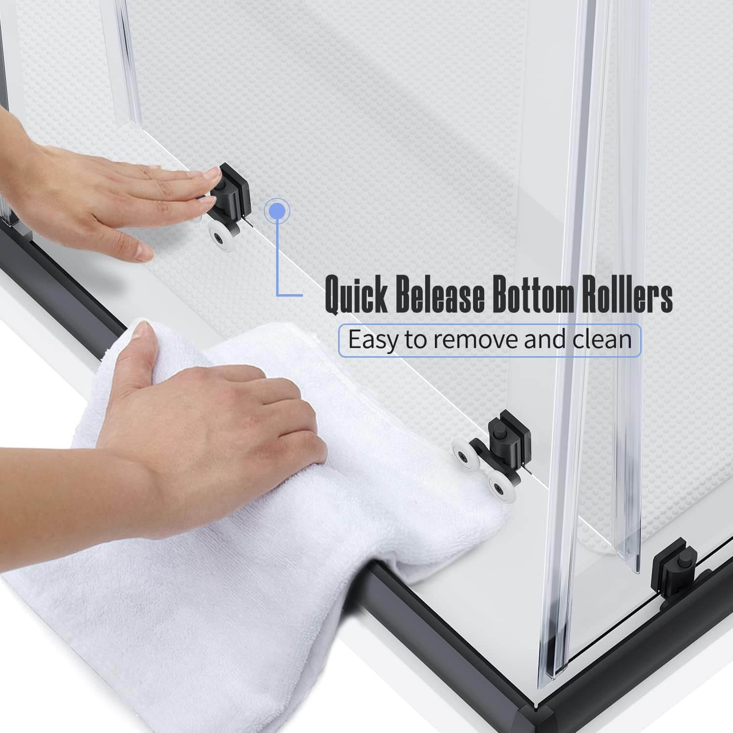 Quick Belease Bottom Rollers: Easy to remove and clean