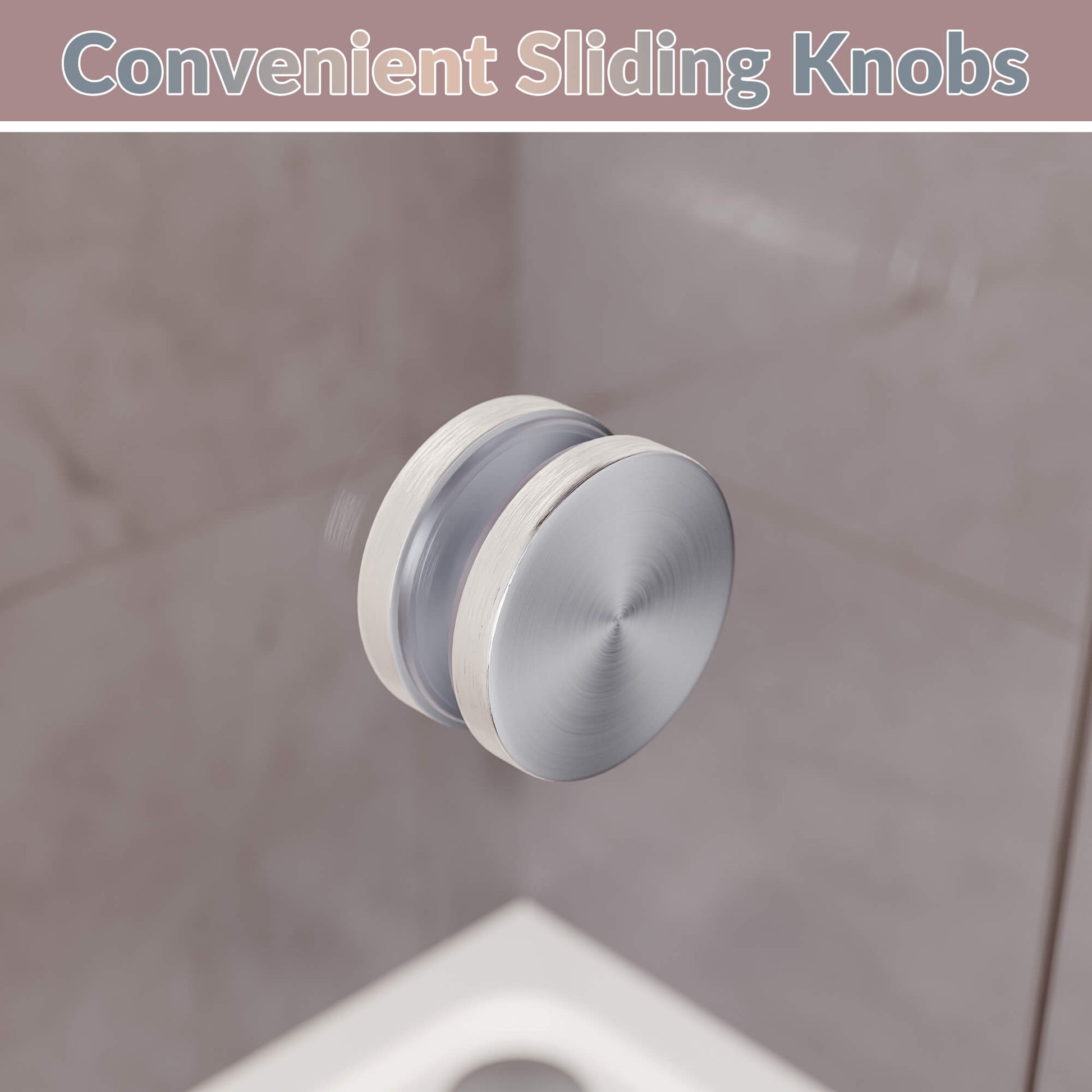 Convenient Sliding Knobs: Easy for you to open the door inside the shower room