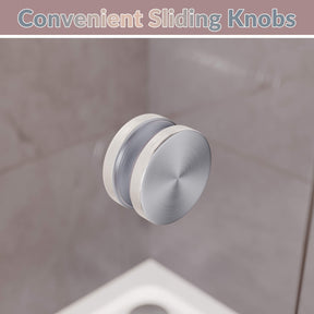 Convenient Sliding Knobs: Easy for you to open the door inside the shower room