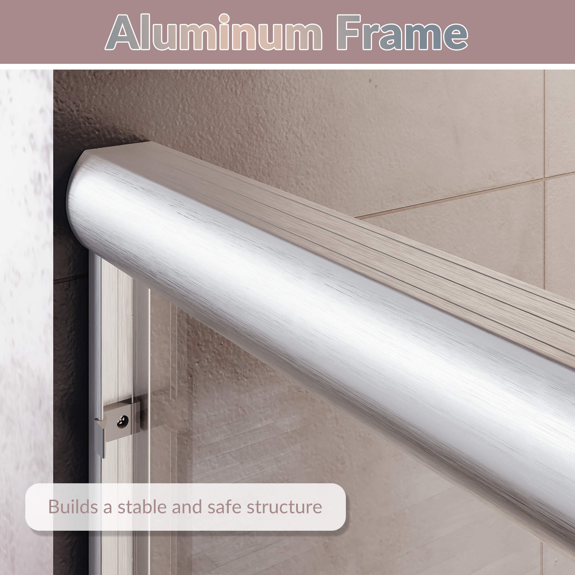 Aluminum Frame: Builds a stable and safe structure