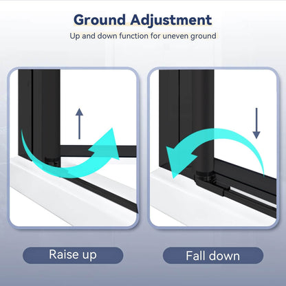 Ground Adjustment: Up and down function for uneven ground