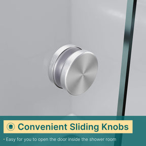 Convenient Sliding Knobs: Easy for you to open the door inside the shower room