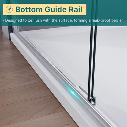 Bottom Guide Rail: Designed to be flush with the surface, forming a leak-proof barrier